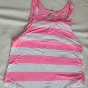 SO Vibrant Pink and White Striped Top